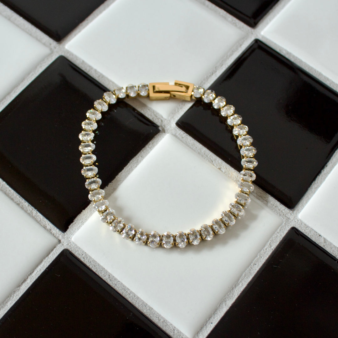 Oval Stone Tennis Bracelet