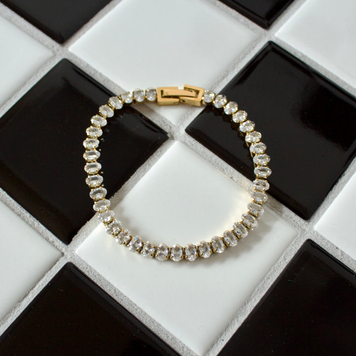 Oval Stone Tennis Bracelet