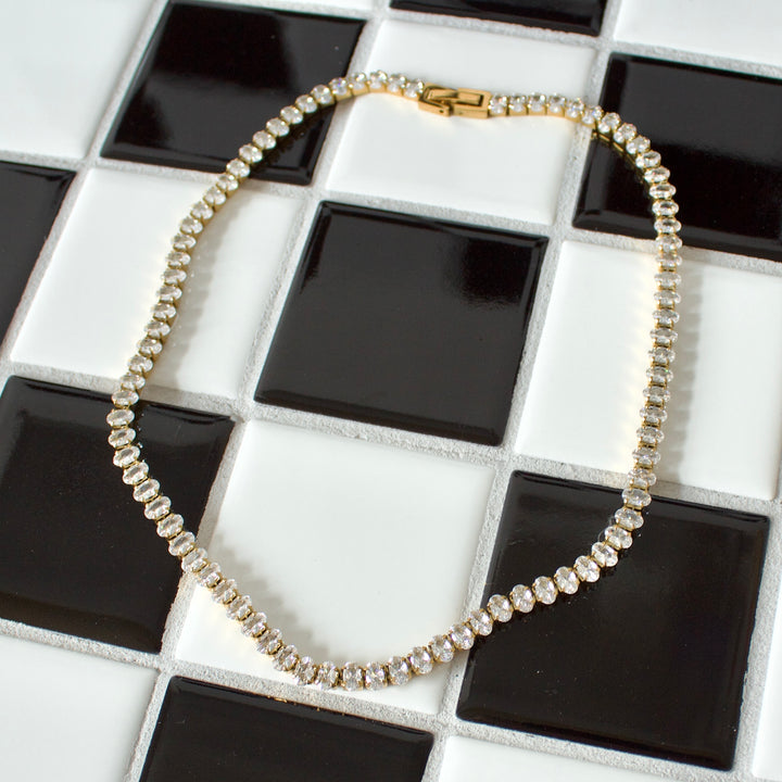 Oval Tennis Necklace