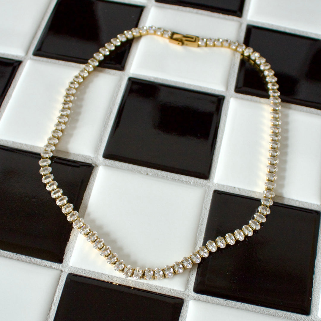 Oval Tennis Necklace