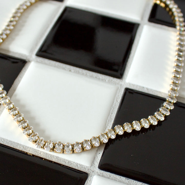 Oval Tennis Necklace