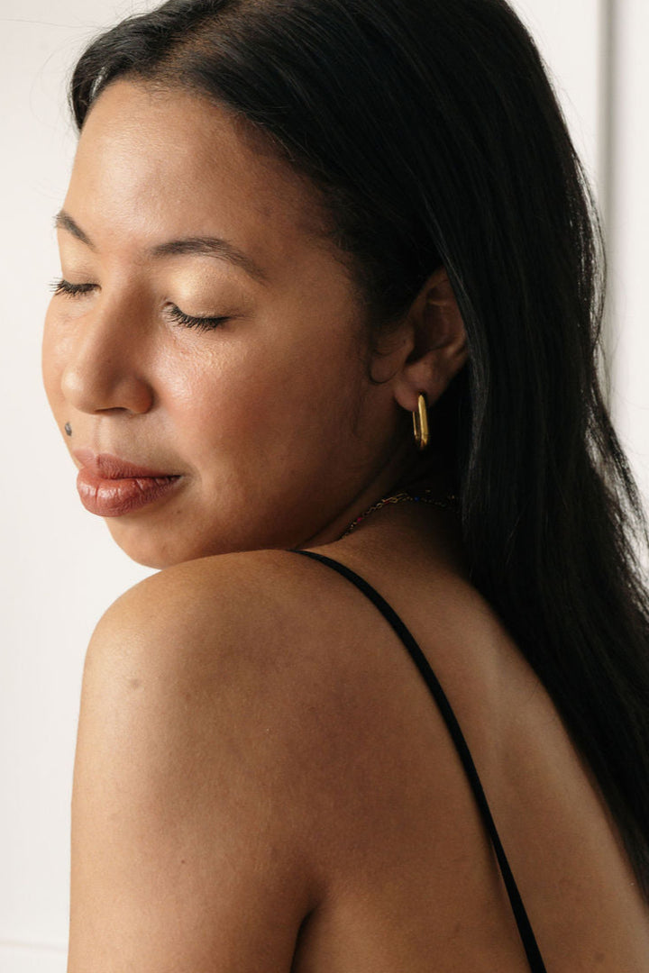 Oval Hoop Earrings