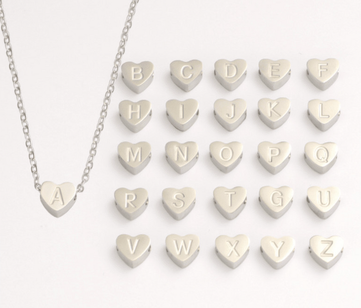 Pre-Order Heart Initial Letter Necklace
