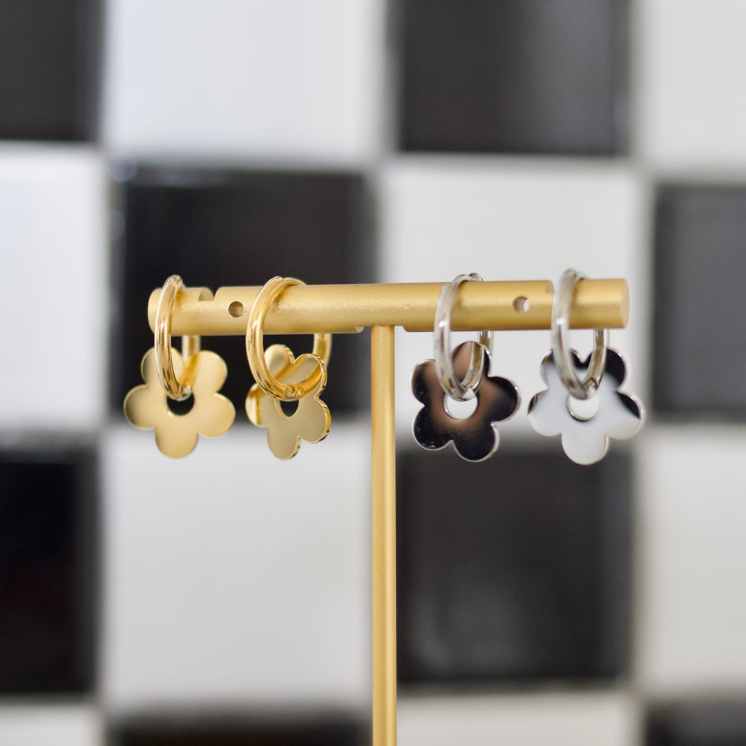 Mini Flower Hoop Earrings