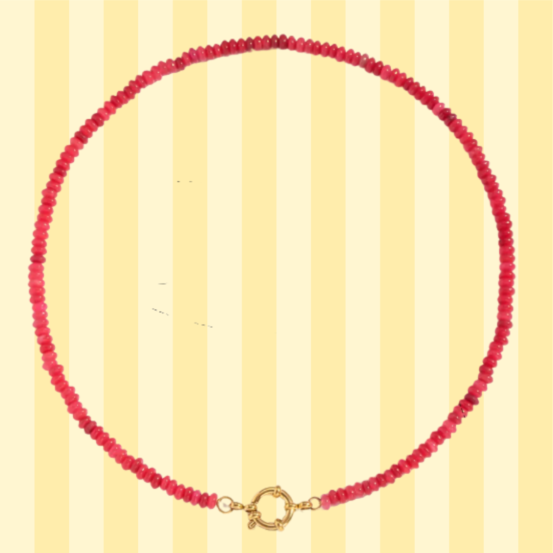 Chalcedony Gemstone Charm Necklaces
