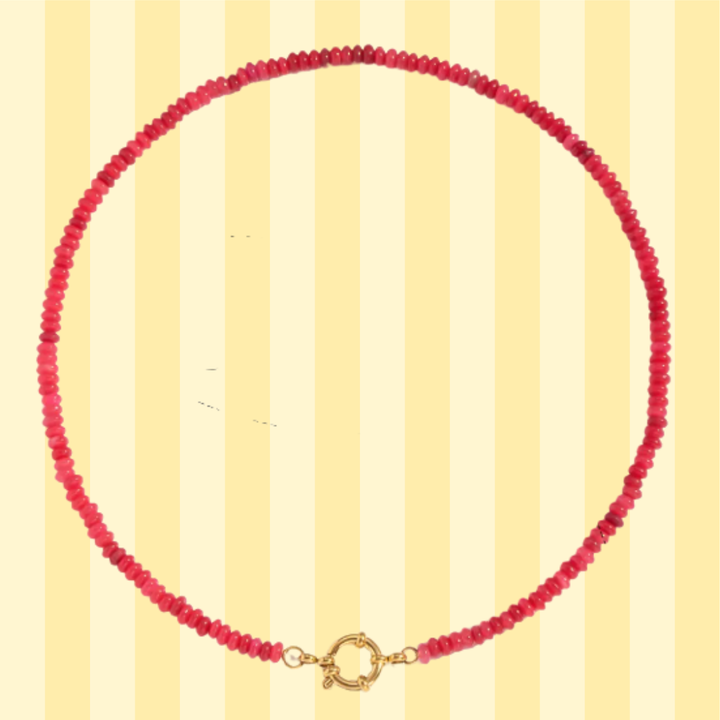Chalcedony Gemstone Charm Necklaces