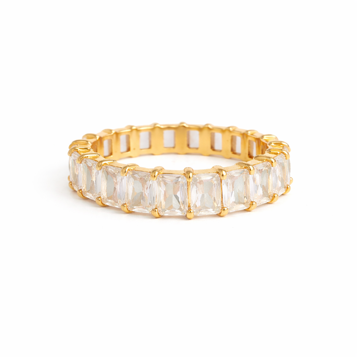 Baby Baguette Eternity Ring Gold