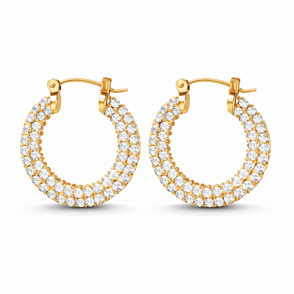 Biggie Glamour Hoop Earrings Gold
