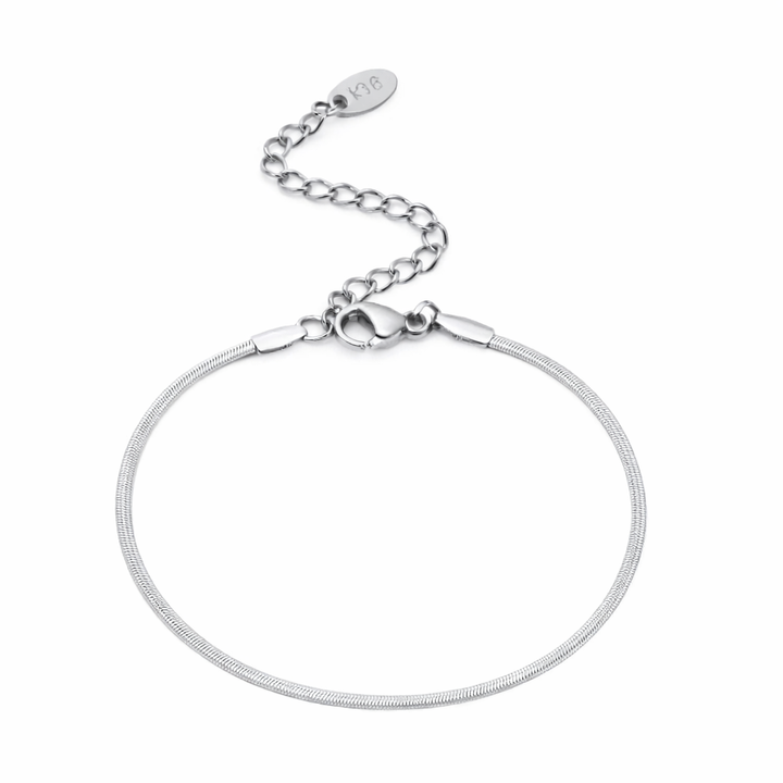 Dainty Nova Herringbone Bracelets Silver
