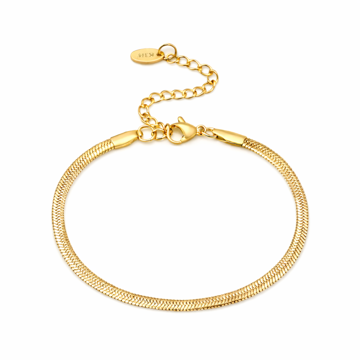 Bold Nova Herringbone Bracelets Gold