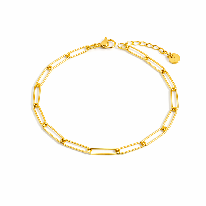 Bold Paperclip Bracelet Gold