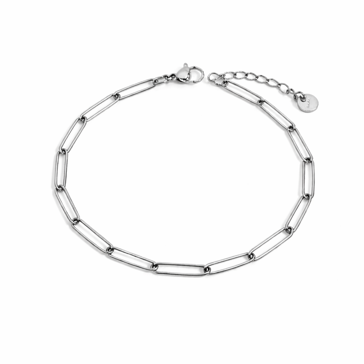 Bold Paperclip Bracelet Silver