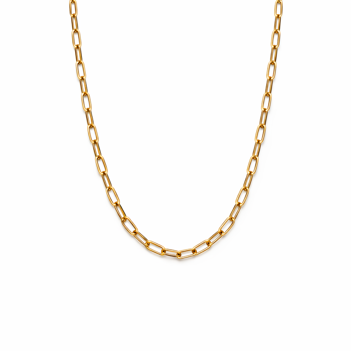 Paperclip Necklace Gold