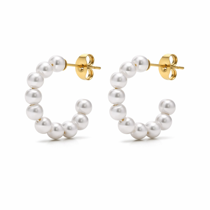 Pretty Pearl Hoops