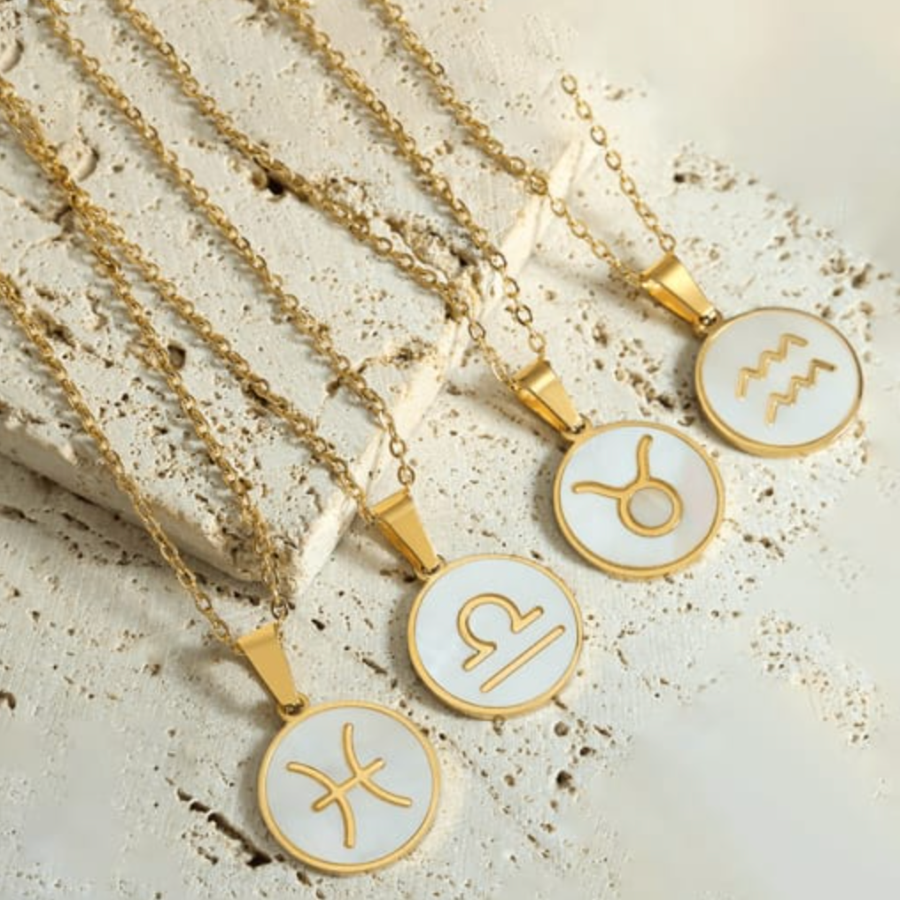 Pre-Order Mother of Pearl Zodiac Necklace