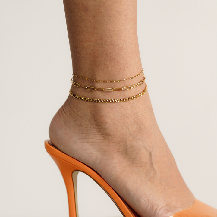 Simmer Curb Chain Anklets