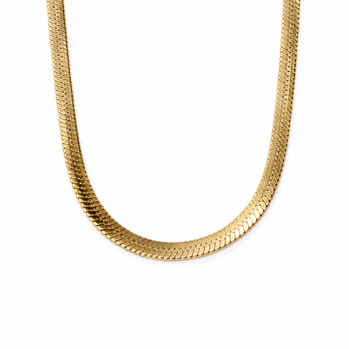 SuperNova Herringbone Necklace Gold (5mm)
