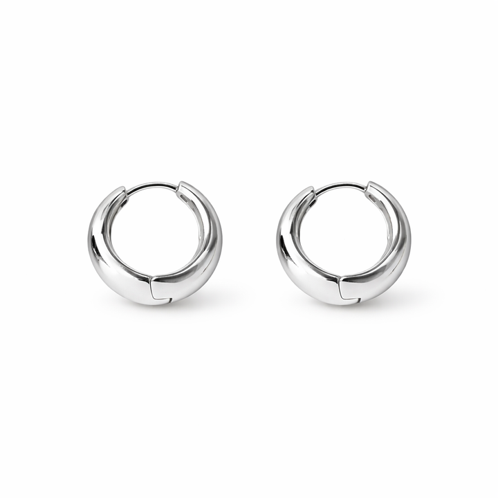 Tear Drop Huggies Silver