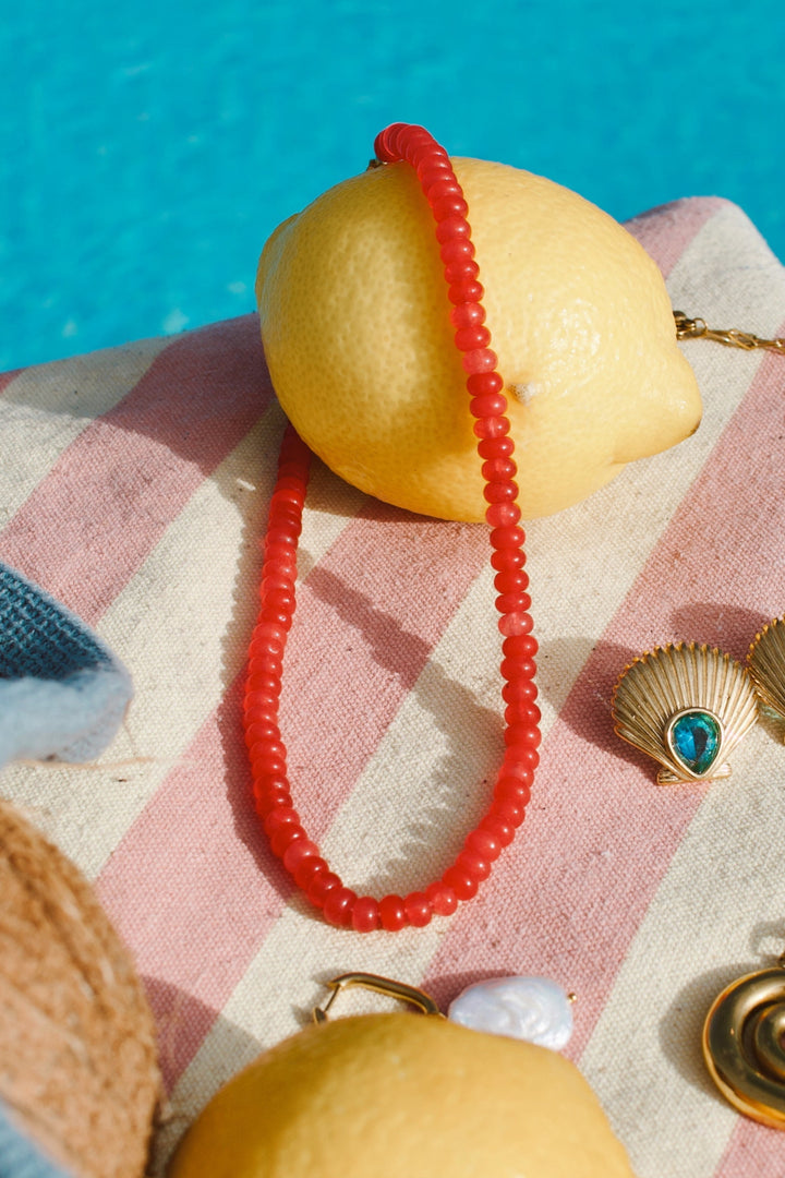 Fuoco Dolce Chalcedony Gemstone Necklace