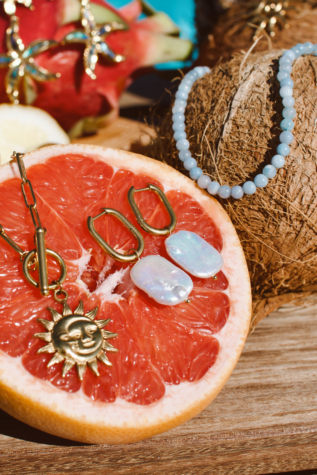 Solmare Pearl Hoop Earrings