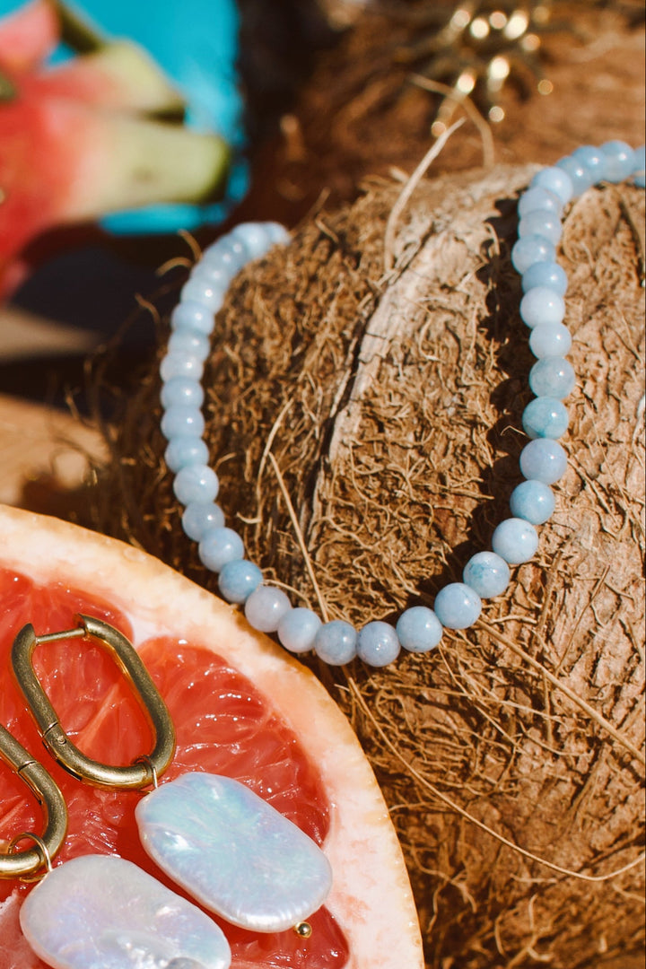 Azzuro Cream Aquamarine Gemstone Necklace