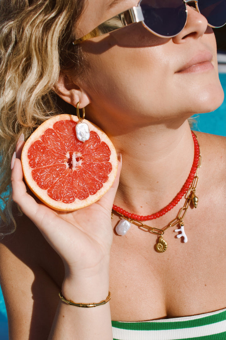 Fuoco Dolce Chalcedony Gemstone Necklace