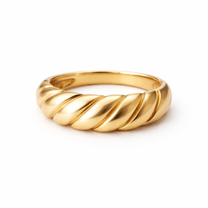 Gold Bold Croissant Ring