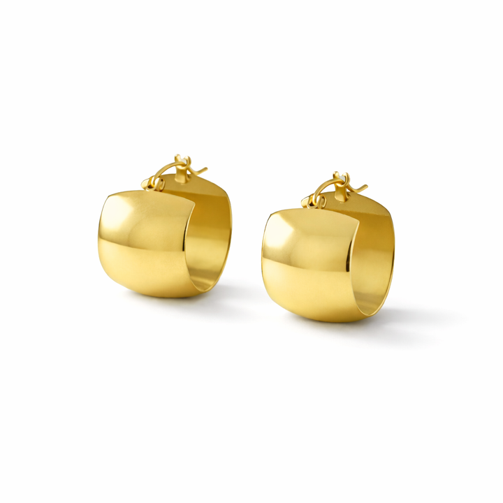 Bulb Hoop Earrings Gold