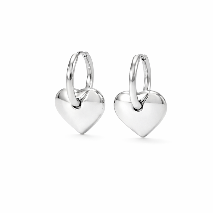 Heart Huggies Silver