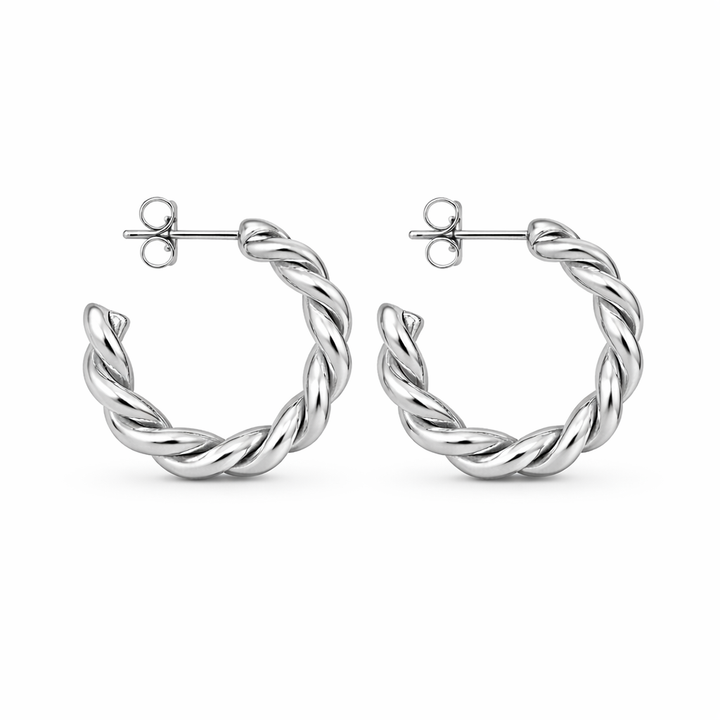 Twist Hoops Silver