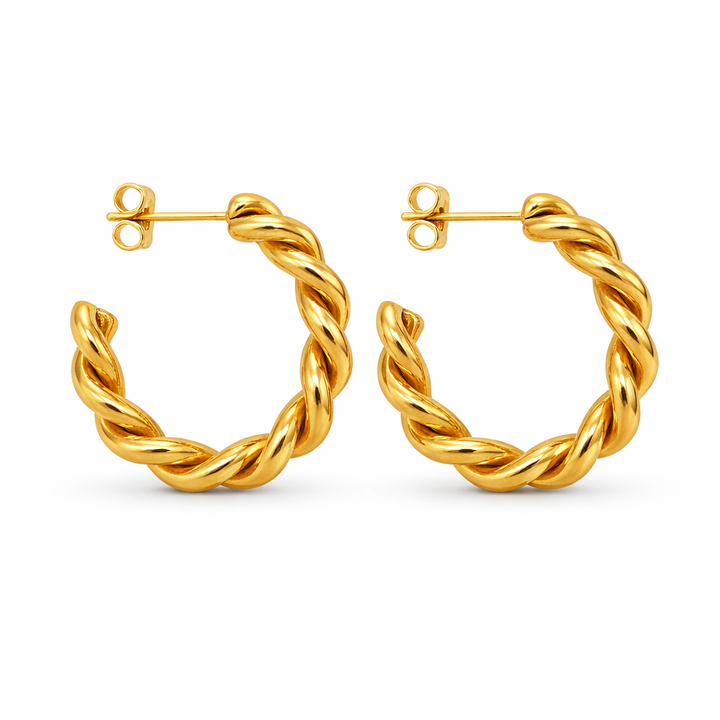 Twist Hoops Gold