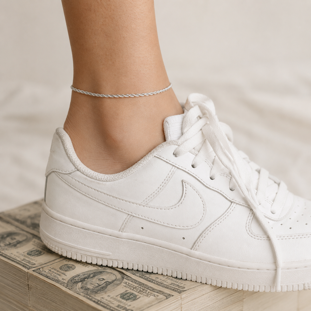 Rope Anklet Silver