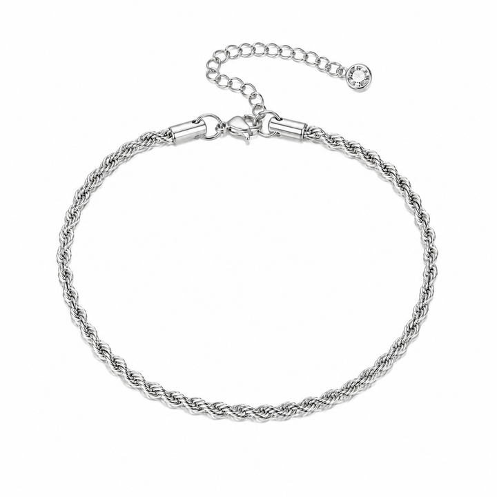 Rope Anklet Silver