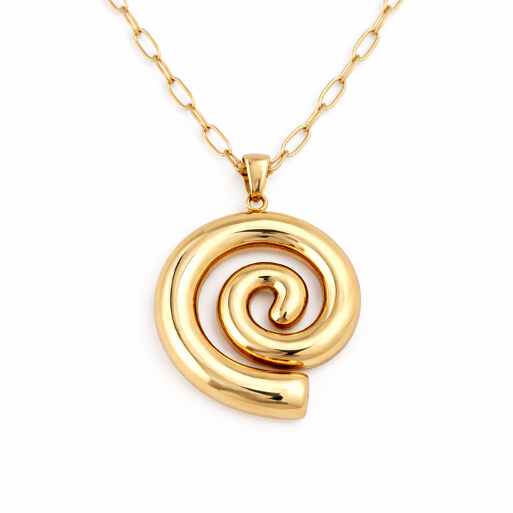 Glossy Swirl Necklace