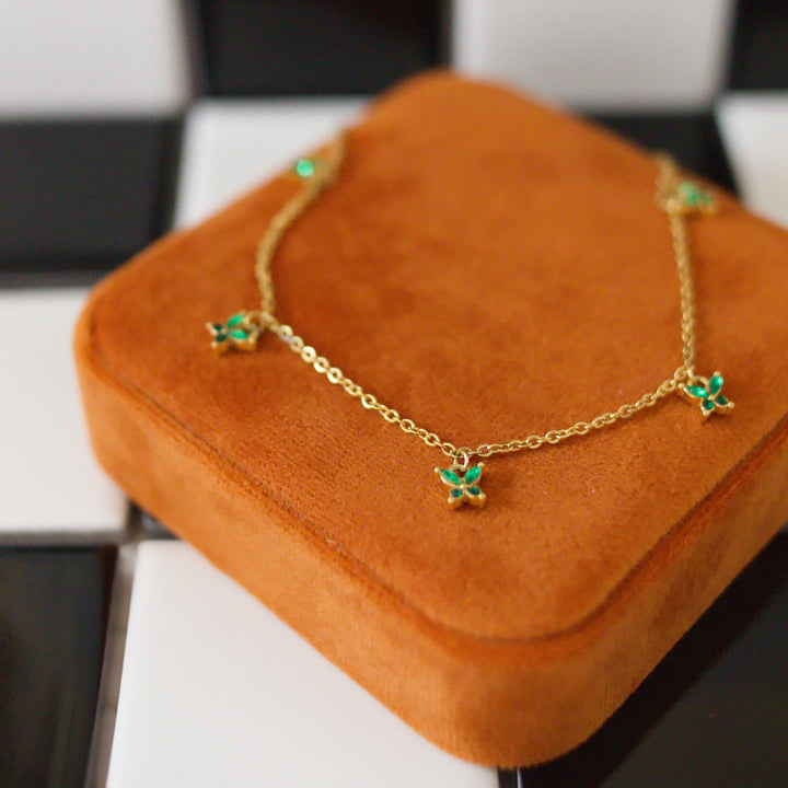 Emerald Butterfly Necklace